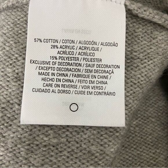 Tahari Womens Duster Cardigan 2X Gray Cotton Blend Longline Fringed Sweater Boho - Picture 6 of 14